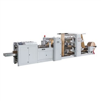 Roll Feeding Flexo Printing Sharp-bottom Paper Bag Making Machine